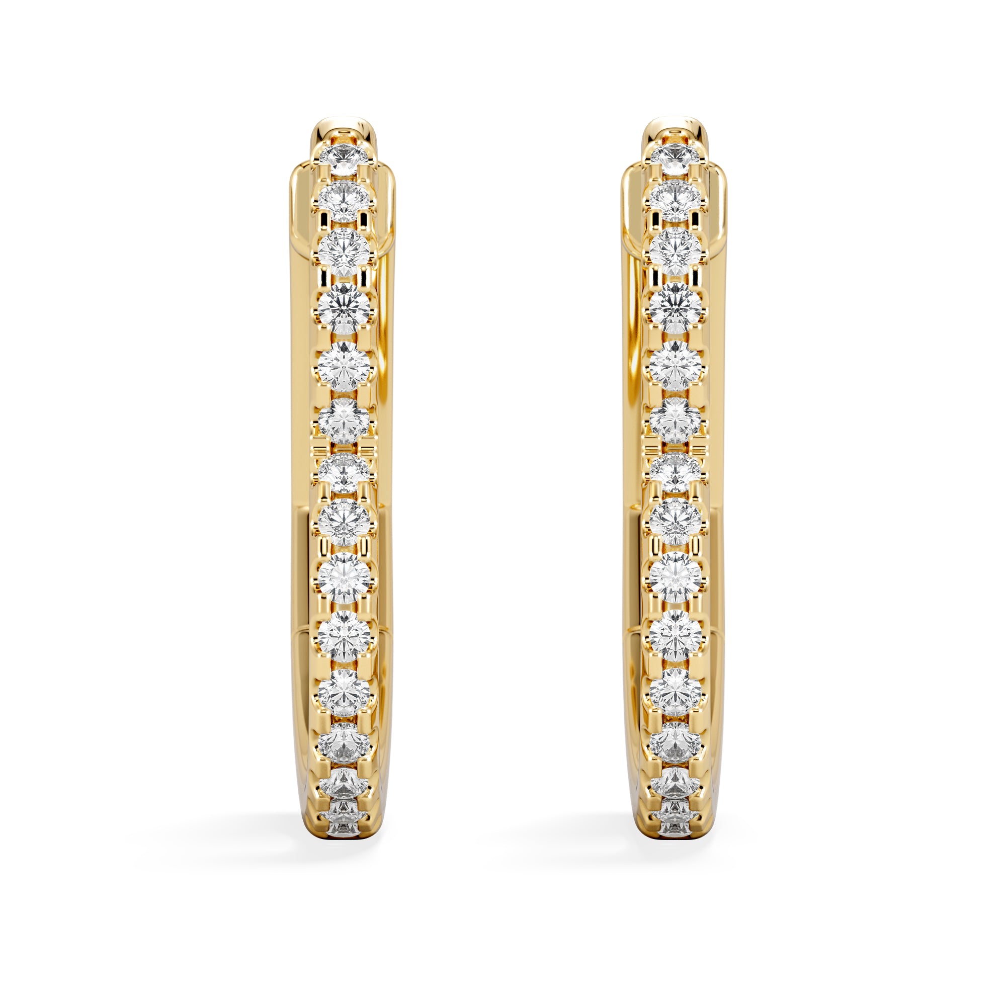Lab Diamond Heart Hoop Earrings 0.22ct in 18K Gold Vermeil
